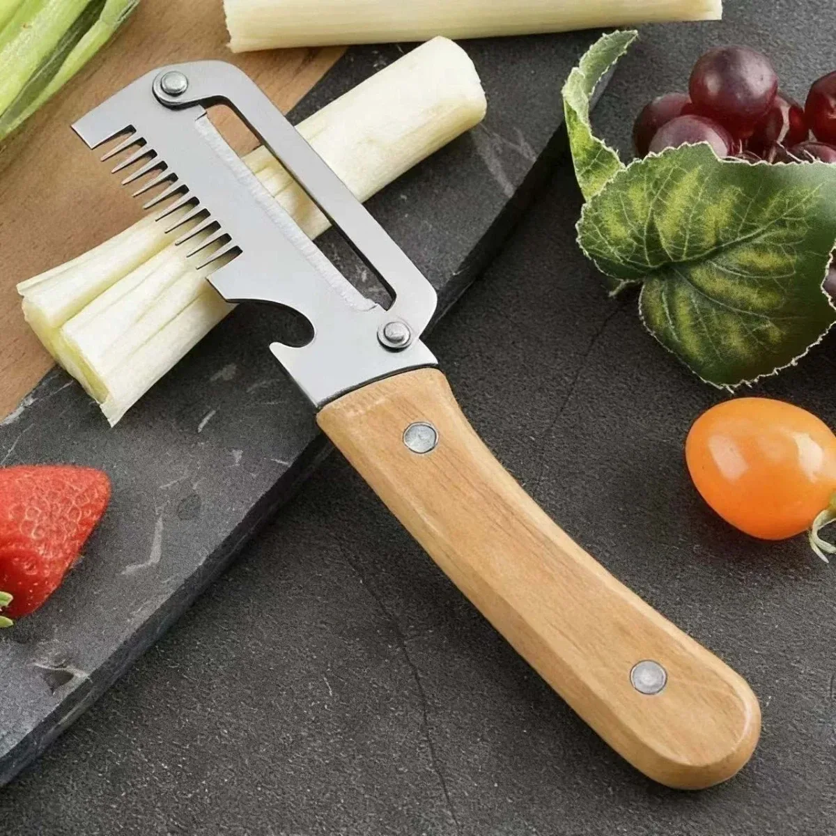 3-in-1 Scallion Shredder & Peeler Kitchen Tool