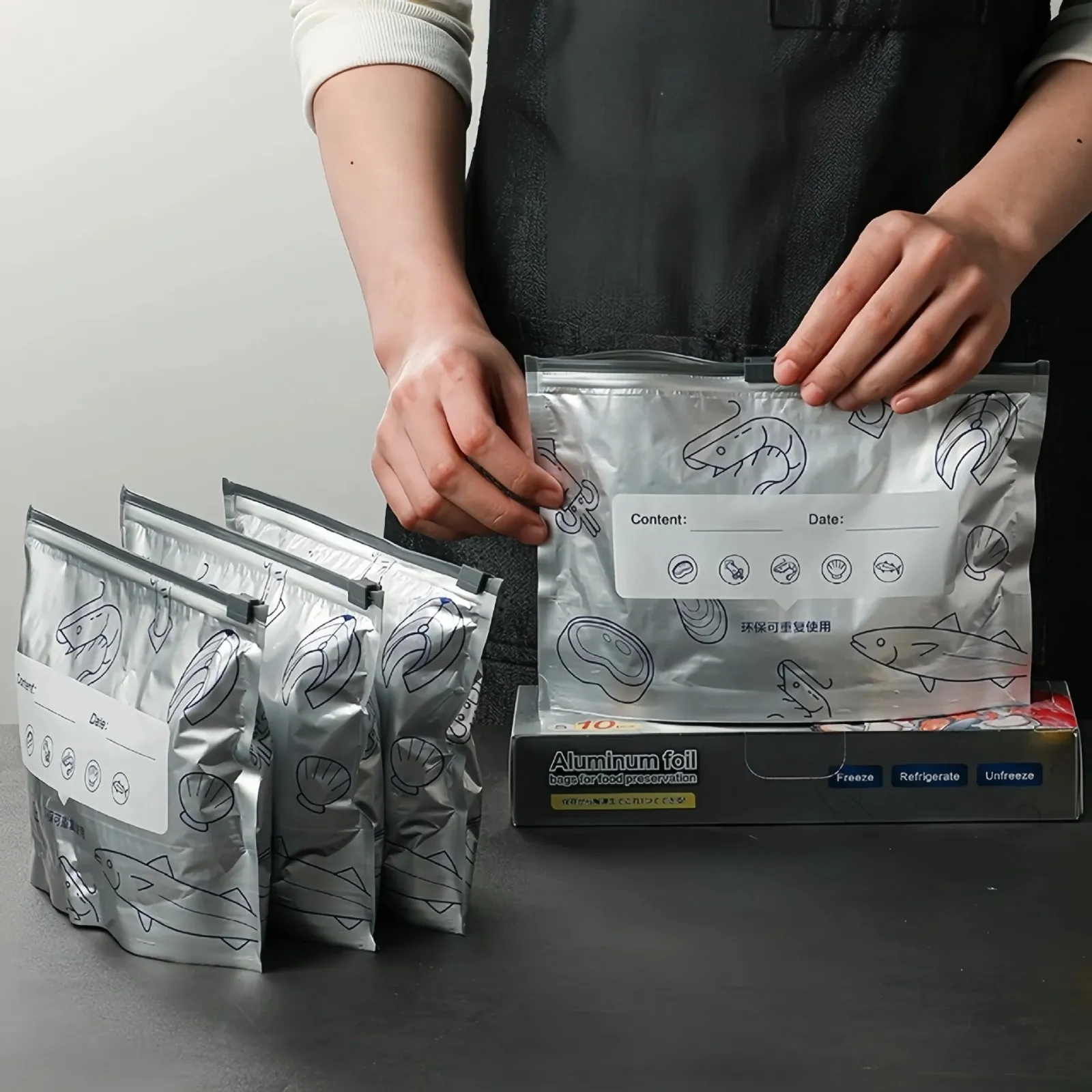 10-Pack Set Aluminum Foil Bag