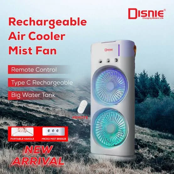 Double Head Rechargeable Cooling Fan