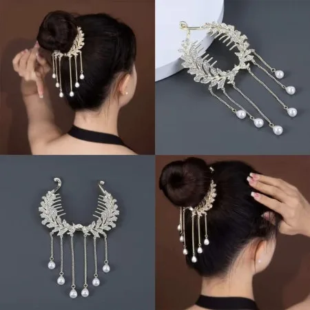 Pearl Tassel Hair Clip